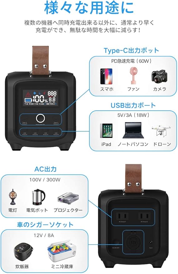 フォリップス PHILIPS DLP8088NC ポータブル電源 バッテリー